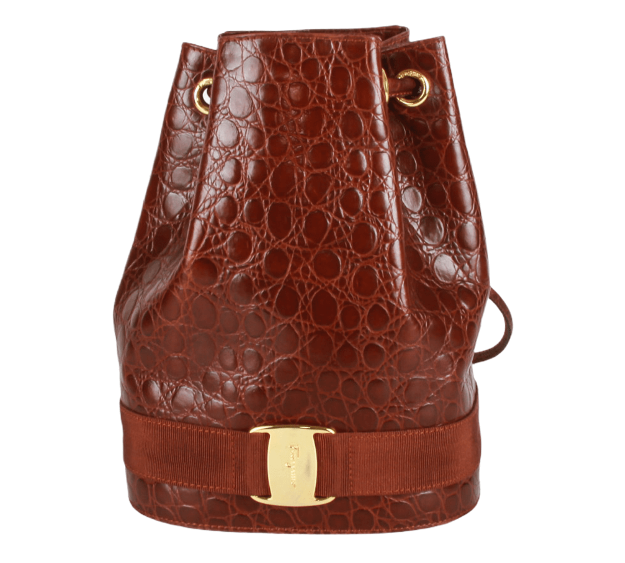 Handcrafted in Italy luxury crocodile leather backpack