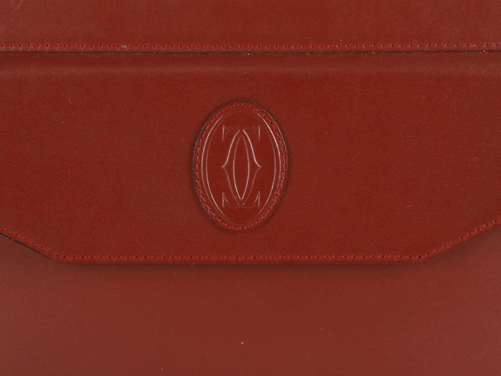 Cartier Clutch Bag Mastline Leather Bordeaux