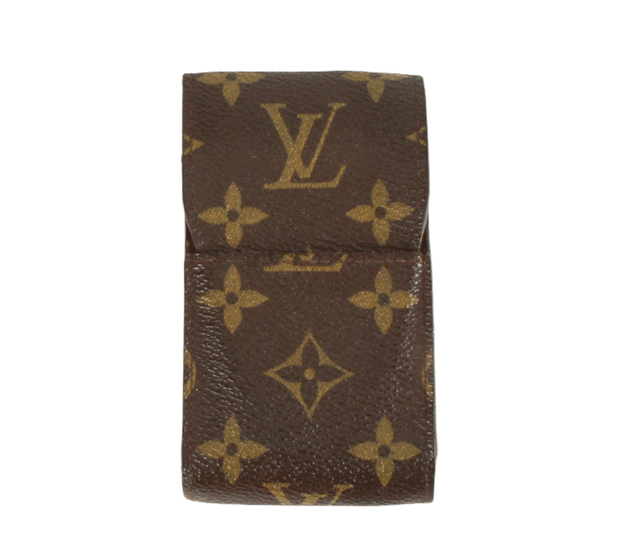LOUIS VUITTON Monogram Canvas Brown Cigarette Case CC444