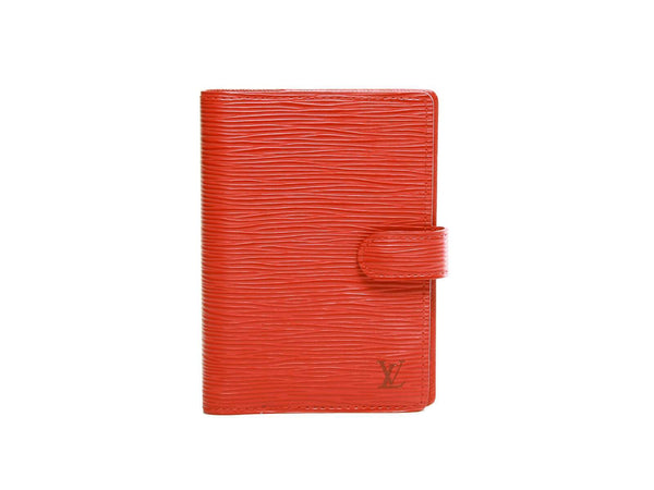 Auth Louis Vuitton Agenda PM Epi Red Schedule notebook Cover K1328R502
