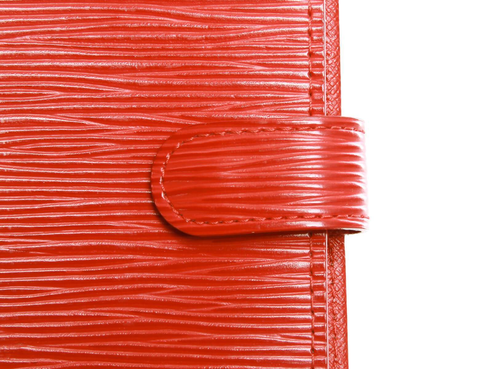 Louis Vuitton Red Epi Leather Medium Agenda Cover/Notebook - Yoogi's Closet