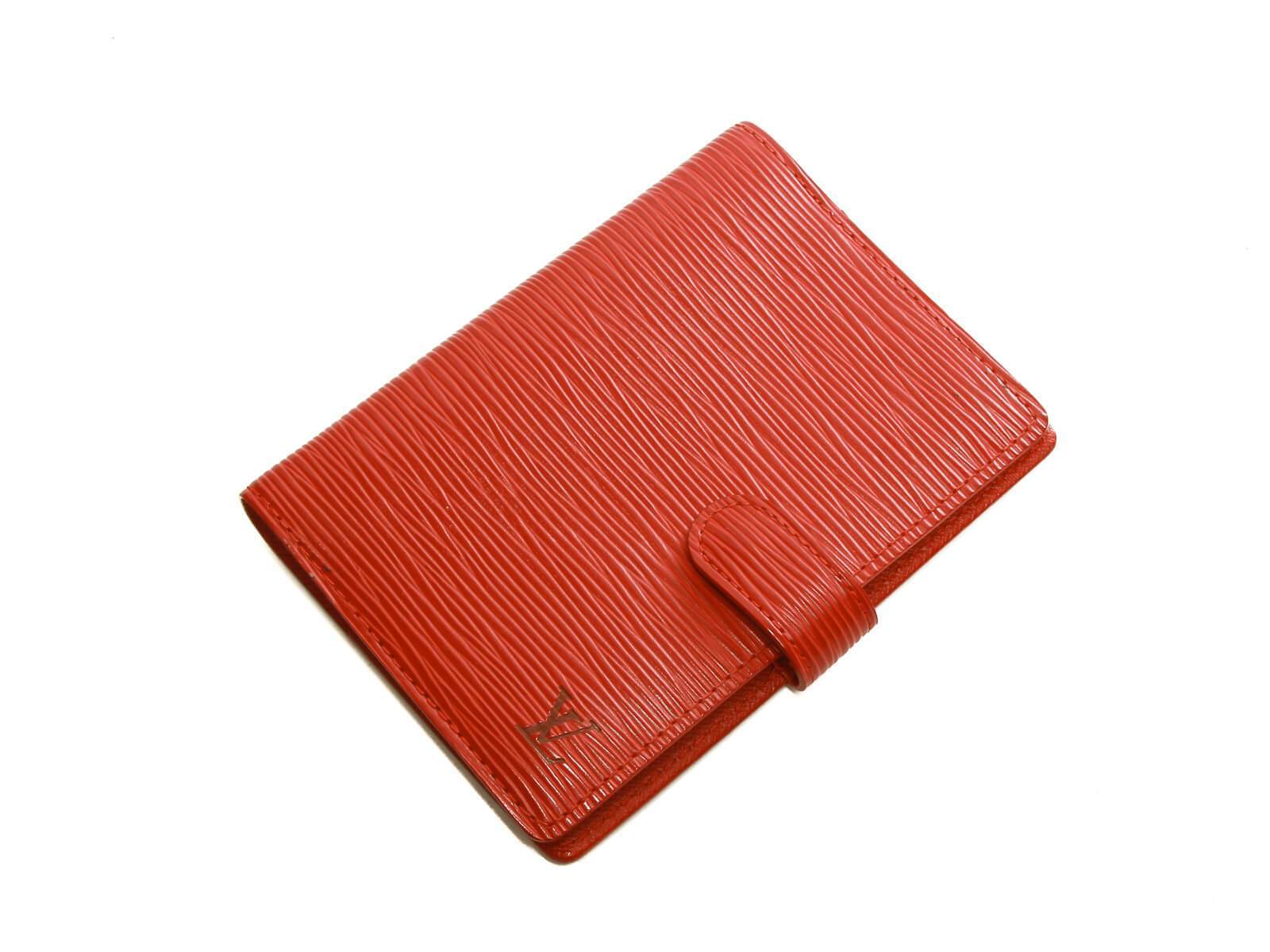 Auth Louis Vuitton Agenda PM Epi Red Schedule notebook Cover A2826Y406