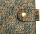 Authentic Louis Vuitton Damier Ebene Small Ring Agenda Cover R20700
