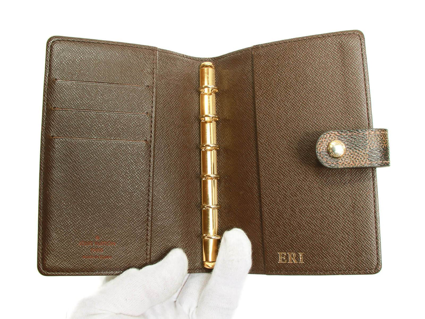 Louis Vuitton Damier Ebene Small Ring Agenda Cover R20700