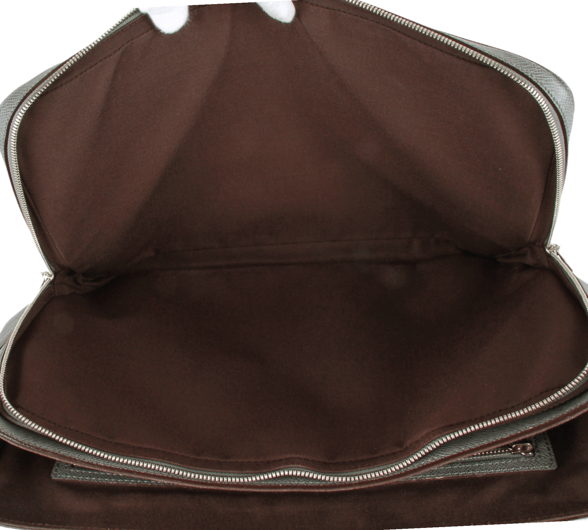 LOUIS VUITTON Leather Briefcase Black Messenger Shoulder Laptop Bag Auth  Mens LV