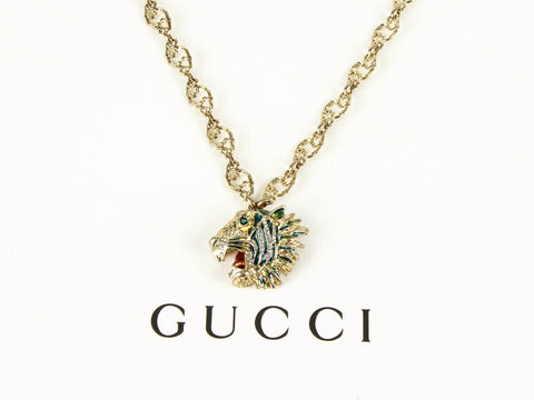 Authentic Gucci 925 silver chain & pendant necklace