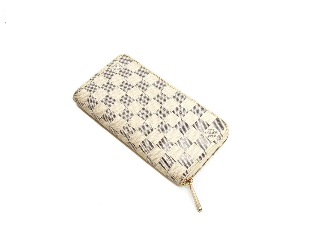 Authentic Louis Vuitton Damier Azur Canvas Zippy Organizer Wallet