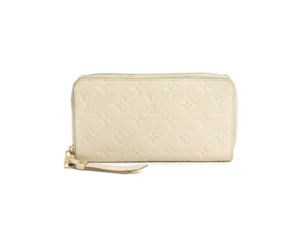 Louis Vuitton White Monogram Empreinte Leather Zippy Wallet