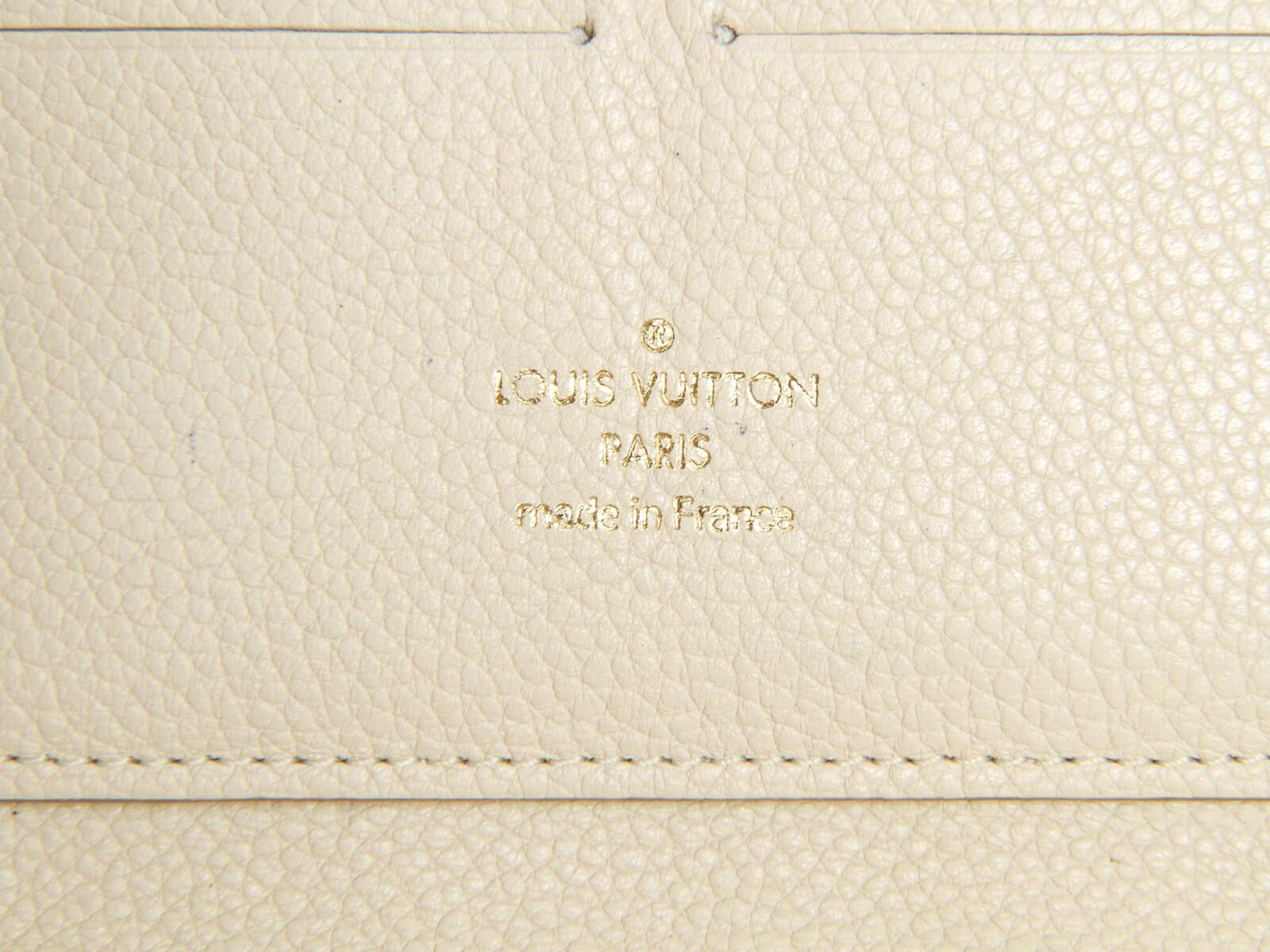 LOUIS VUITTON Zippy Wallet Long Monogram Empreinte Stitch Black M64805  77MZ929