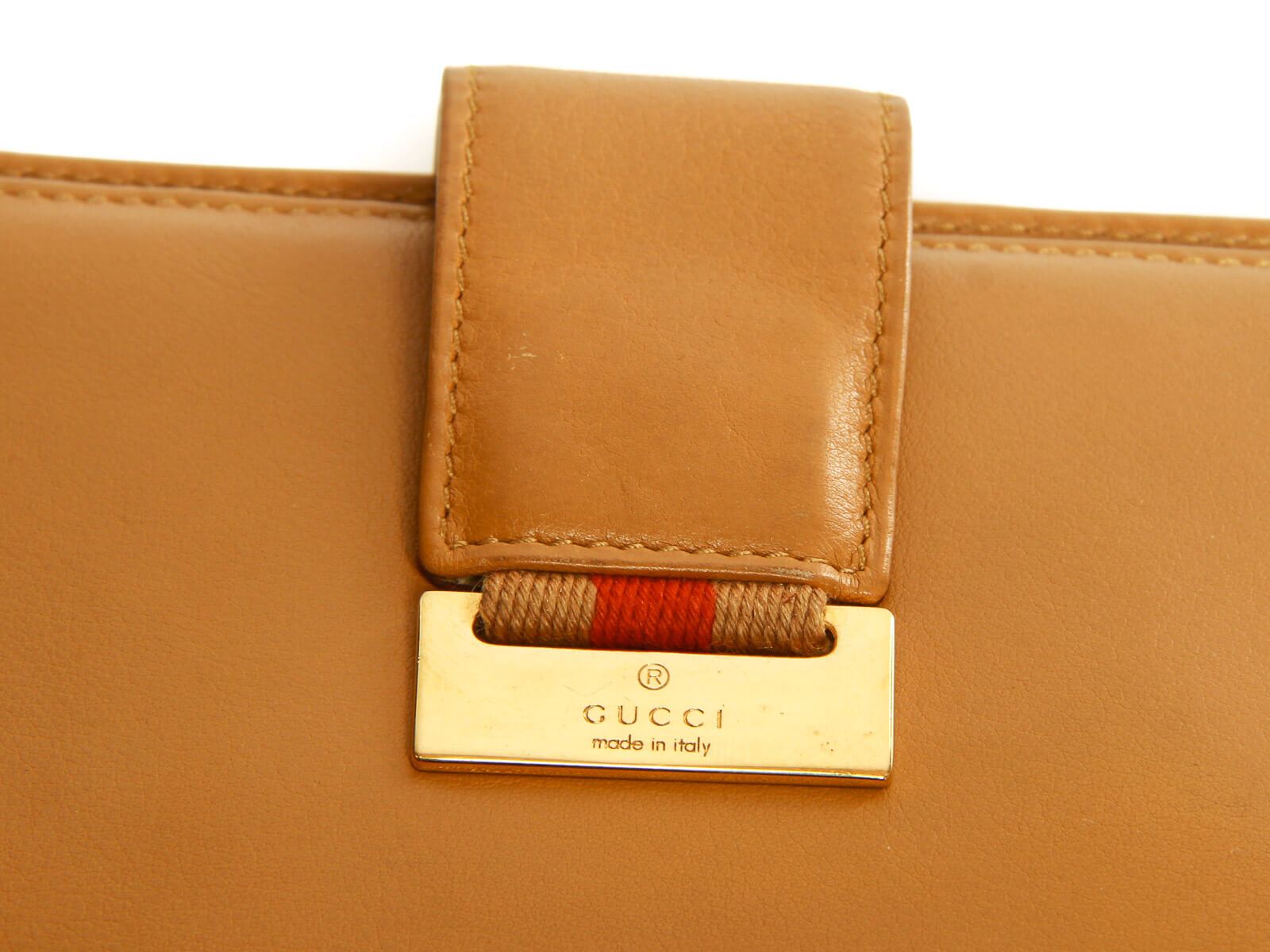 Gucci shima notebook cover Leather Brown Passport cover wallet Authentic