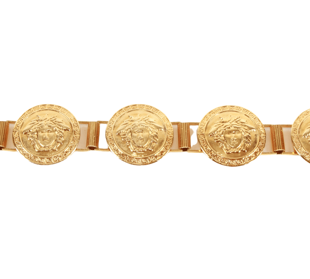 Authentic Gianni Versace rare vintage Gold-tone coin belt