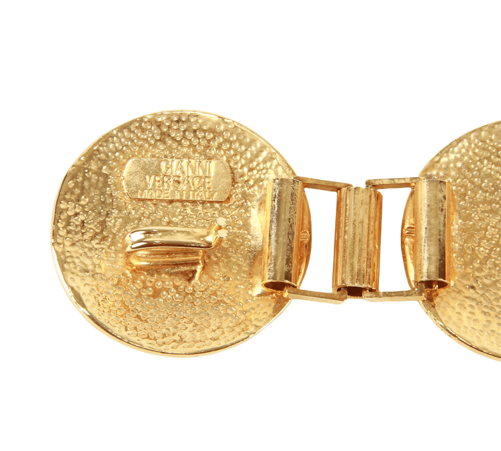 Authentic Gianni Versace rare vintage Gold-tone coin belt