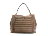 Authentic Yves Saint Laurent Muse II Crocodile Pattern Brown Leather Bag