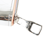 Authentic Louis Vuitton Zippy Vertical Monogram Mirror Long Silver Wallet M80808
