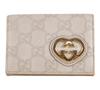 Authentic Gucci Heart logo card case monogram leather