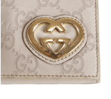 Authentic Gucci Heart logo card case monogram leather