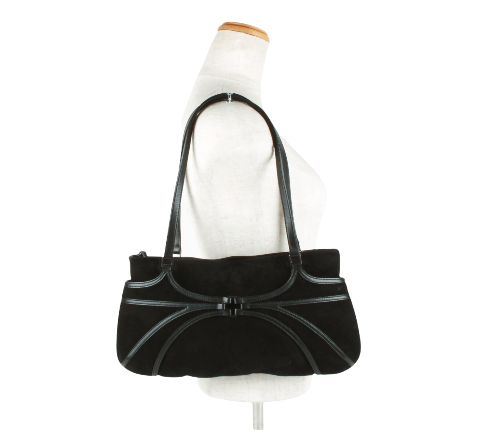 Buy the Vintage Brighton Black Leather Top Handle Shoulder Bag Purse |  GoodwillFinds
