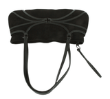 Authentic Bally black suede leather shoulder bag purse