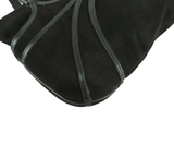 Authentic Bally black suede leather shoulder bag purse
