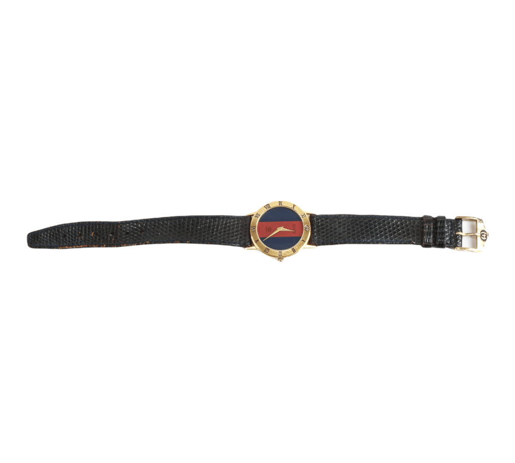 Authentic Gucci - 3100 J blue & red dial - Unisex - 1970-1979