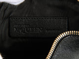 Alexander McQueen Black Leather mini De Manta Clutch Handbag
