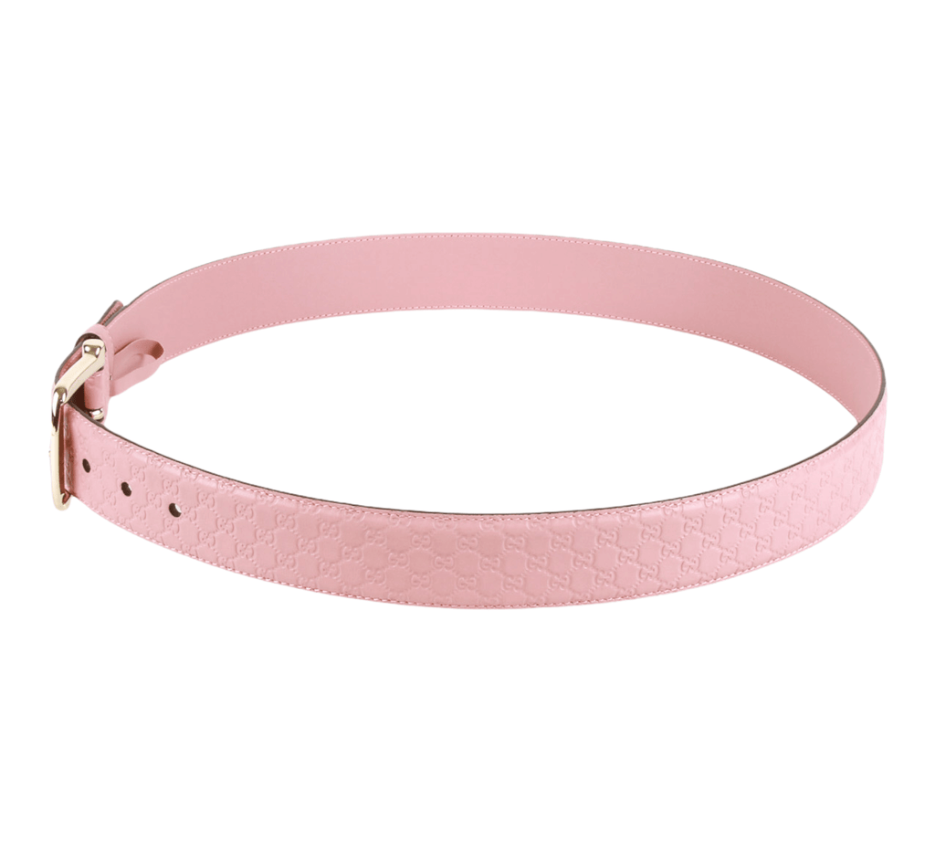 Authentic Gucci Micro Guccissima Belt pink leather