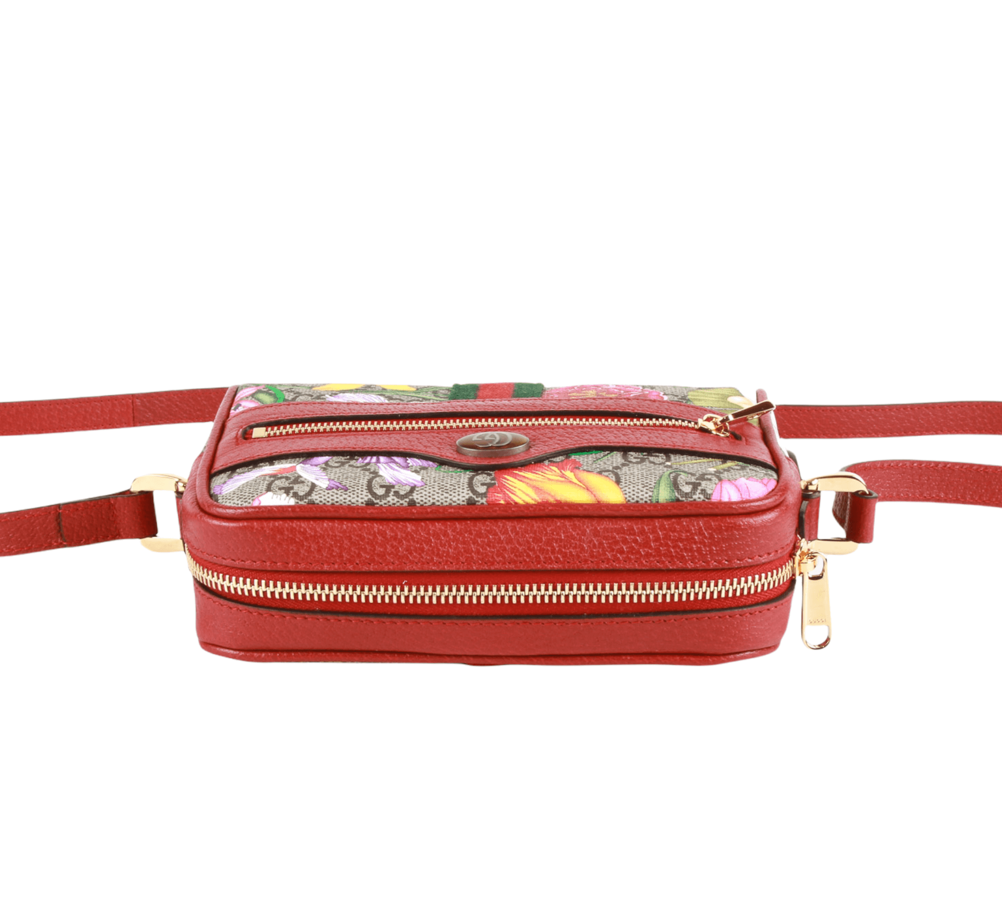 Gucci Ophidia GG Supreme Mini Crossbody Bag in Red