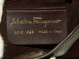Authentic Salvatore Ferragamo beige shoulder bag AQ-21 2452