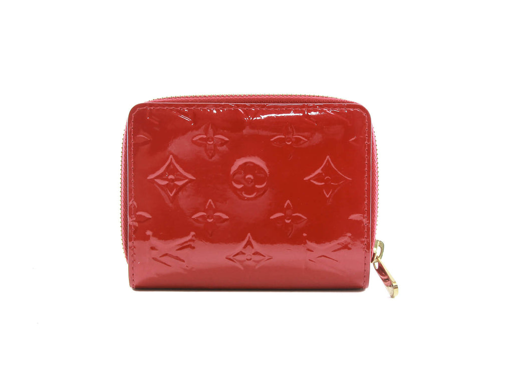 Pre-Owned Louis Vuitton Wallet Zippy Pomme d'Amour Red Long Round Zipper  Women's Monogram Vernis M91981 LOUISVUITTON (Good) 