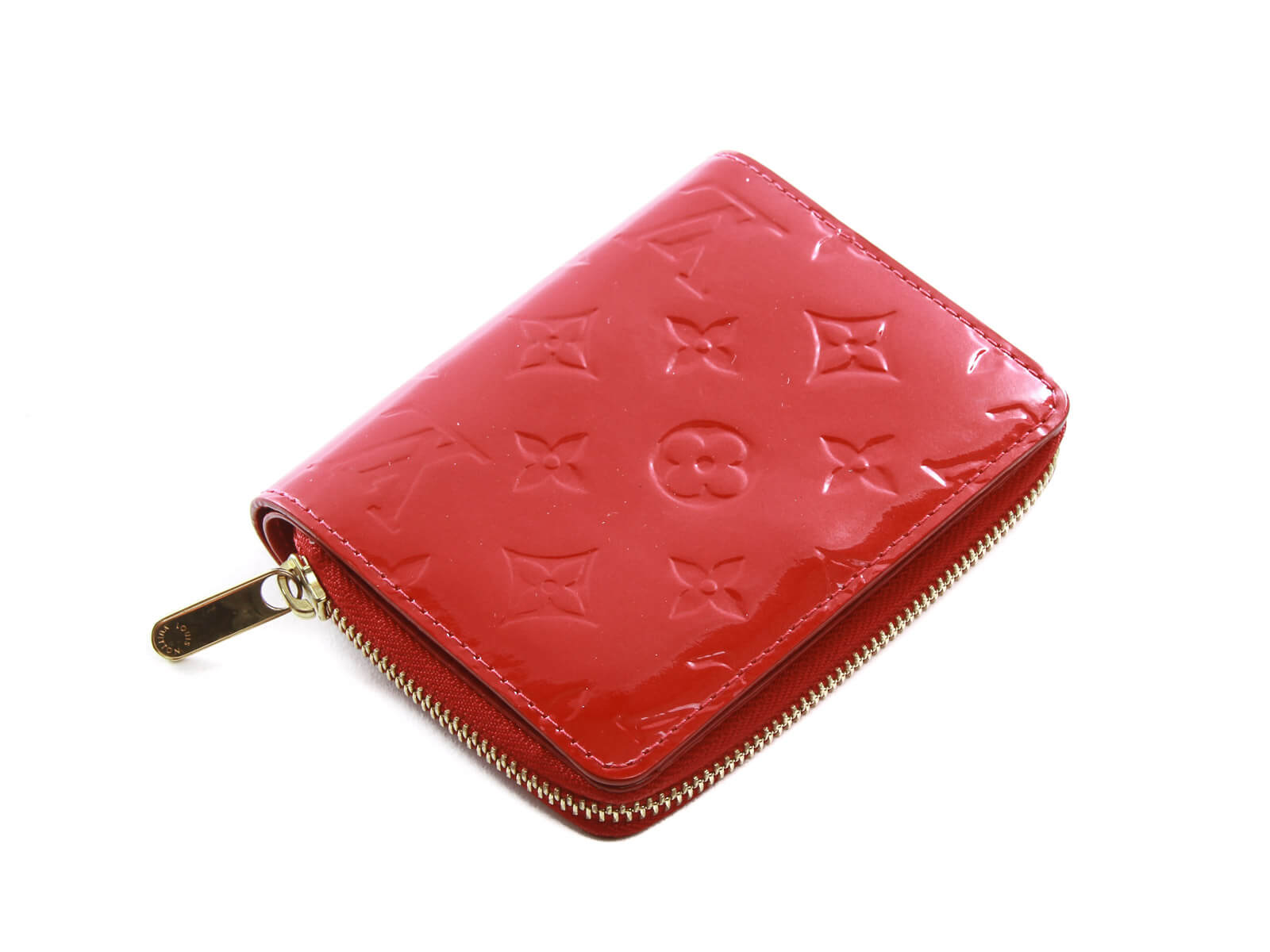 Louis Vuitton Monogram Vernis Red Zippy Organizer Wallet Zip Around GM 861162