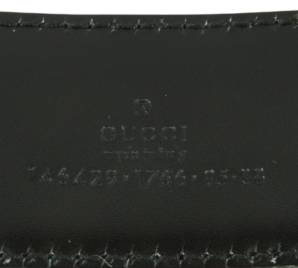 Authentic Gucci Micro Guccissima Belt Black leather