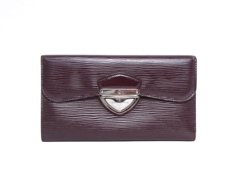 Authentic Must De Cartier Vintage bifold wallet Bordeaux Leather