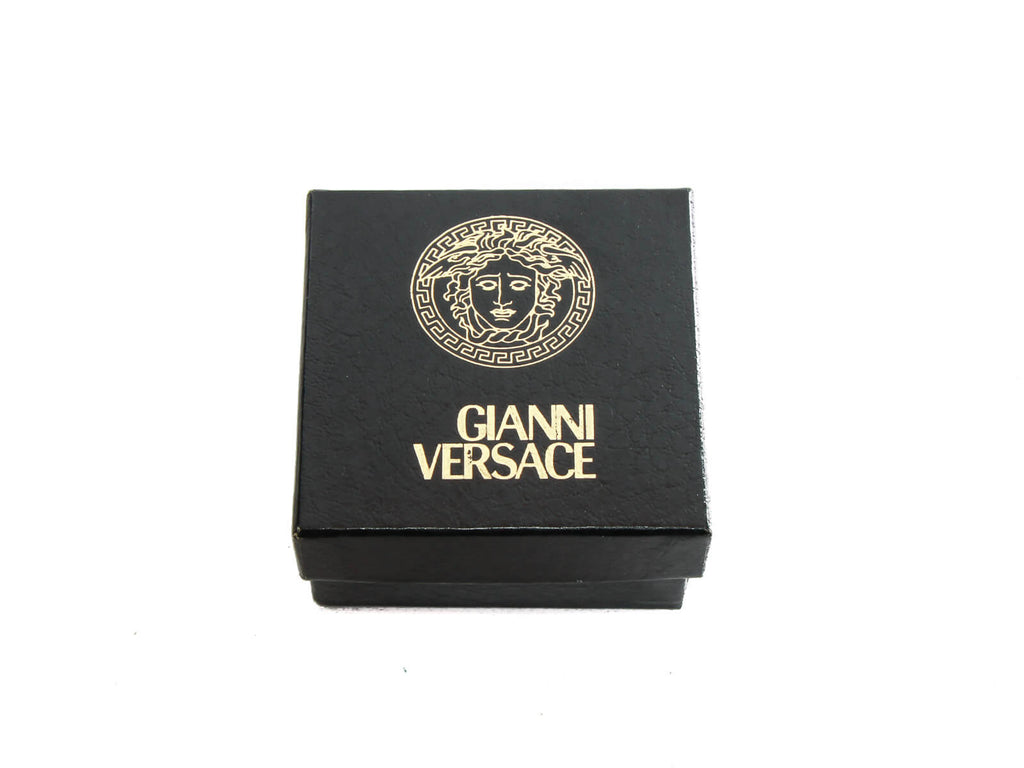 Authentic Gianni Versace Medusa face clip on Gold-tone earrings