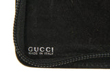 Authentic Gucci Black canvas bamboo zip around Agenda Notebook Cover