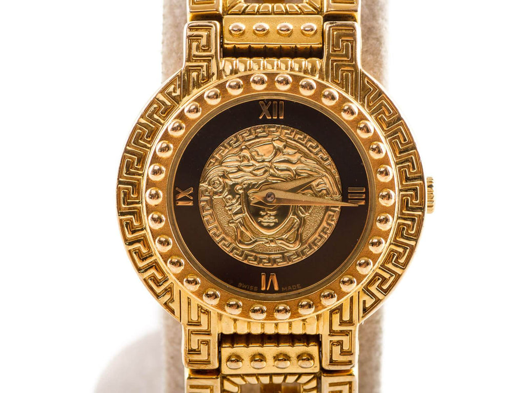 Authentic vintage ladies Gianni Versace medusa Gold plated quartz watch