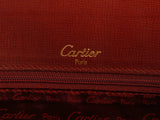 Authentic Must De Cartier Bordeaux leather tote bag