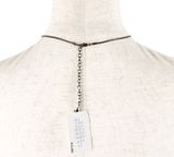 Authentic Vintage Givenchy hematite black gunmetal drop choker necklace
