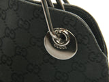 Authentic Gucci black shoulder bag signature GG monogram
