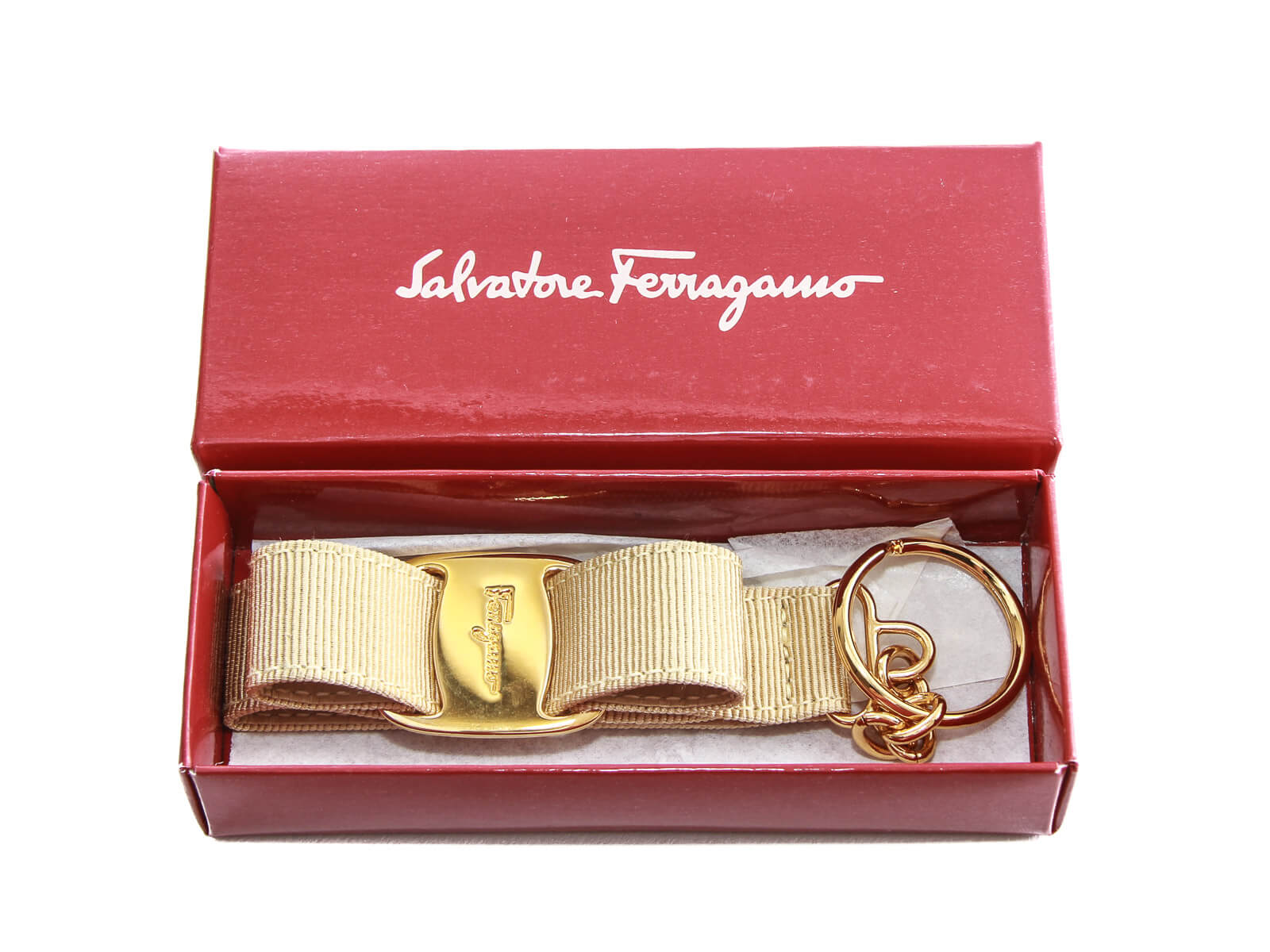 Authentic Salvatore Ferragamo Key ring Charm Yellow