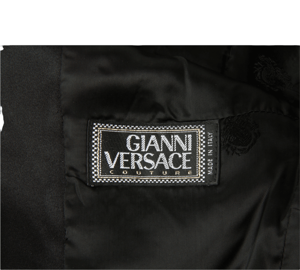 Authentic Gianni Versace Black 100% silk Jacket/Blazer