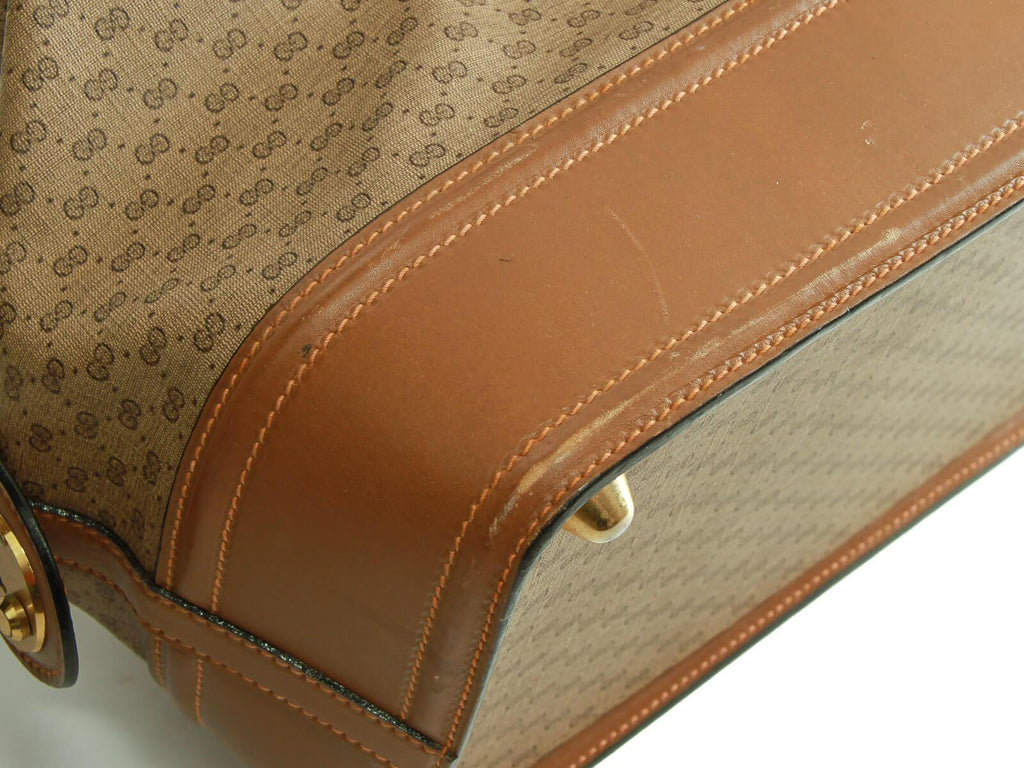 Authentic Gucci vintage brown Monogram doctor bag