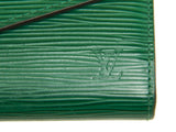 Authentic Louis Vuitton Epi Green Sarah Wallet