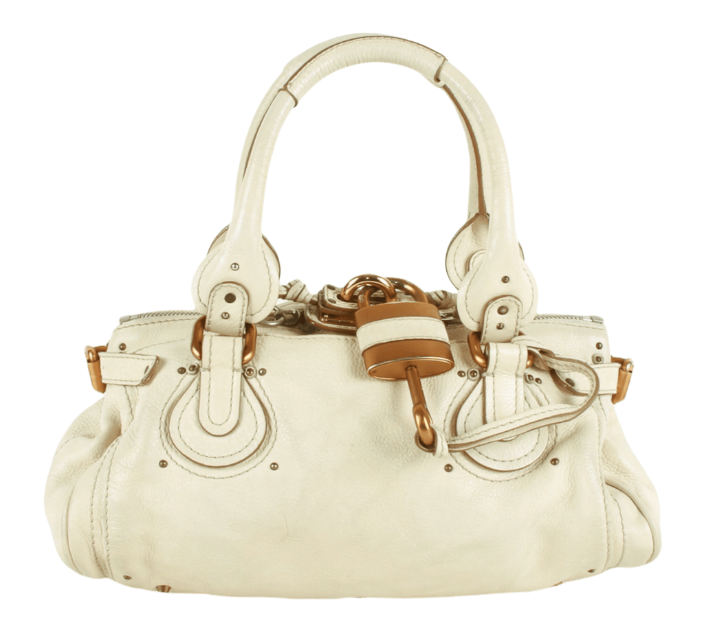 Authentic Chloe white Paddington Satchel Shoulder/Hand bag