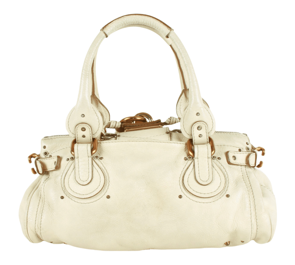 Authentic Chloe white Paddington Satchel Shoulder/Hand bag