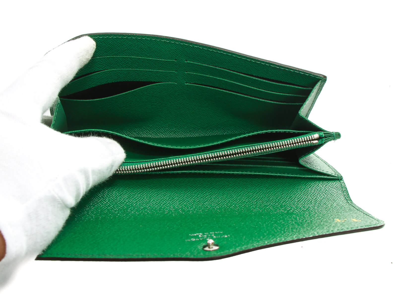 Louis Vuitton Epi Green Long Wallet mens