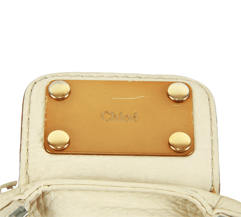 Authentic Chloe white Paddington Satchel Shoulder/Hand bag