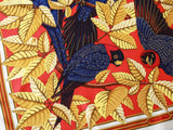 Authentic Hermes Multi-Color Les Perroquets Silk Scarf