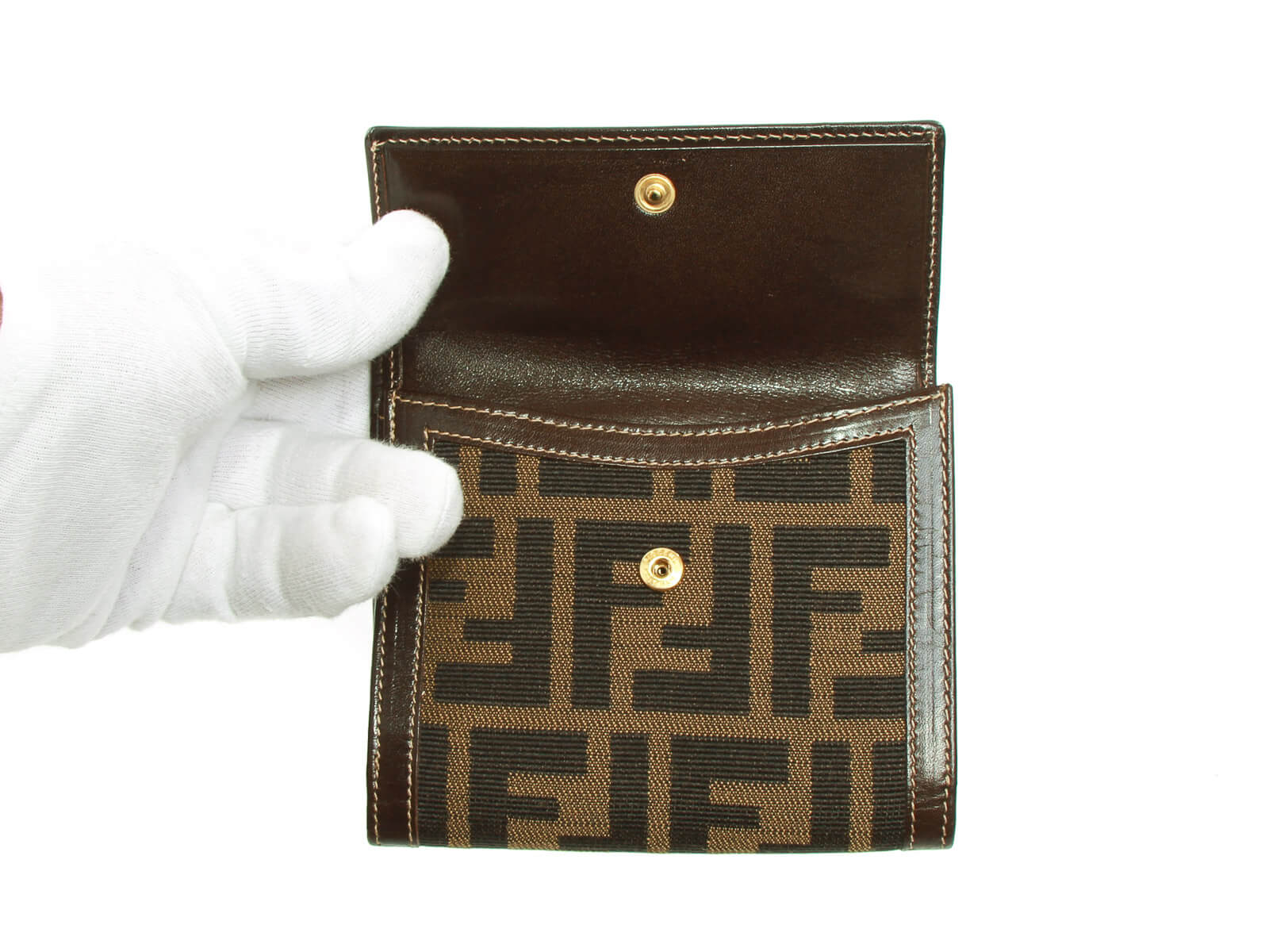 Wallet , Brown, One Size- Fendi