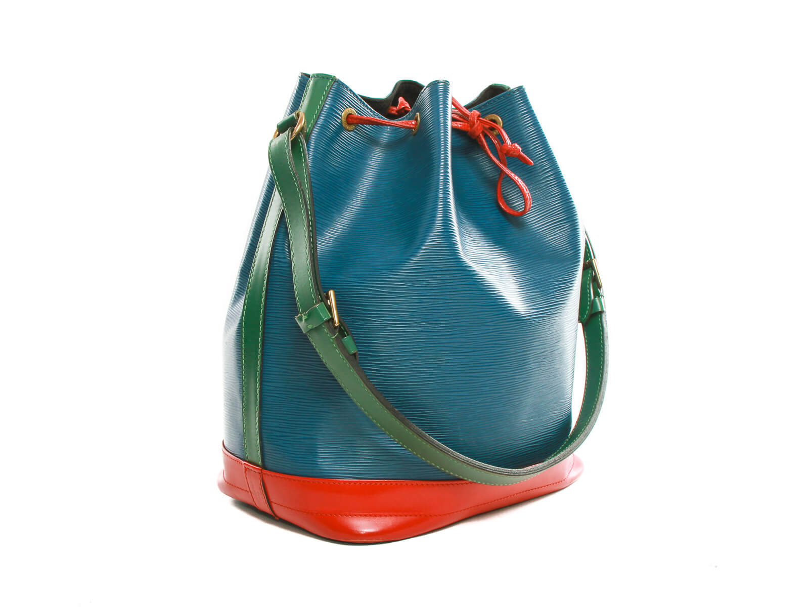 Louis Vuitton Red/Blue/Green Epi Leather Petit Noe Bag - Yoogi's Closet