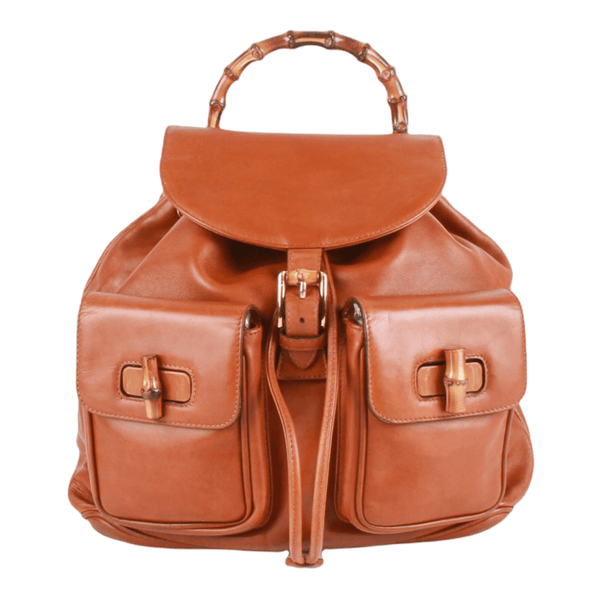 Leather backpack Gucci Brown in Leather - 25408459